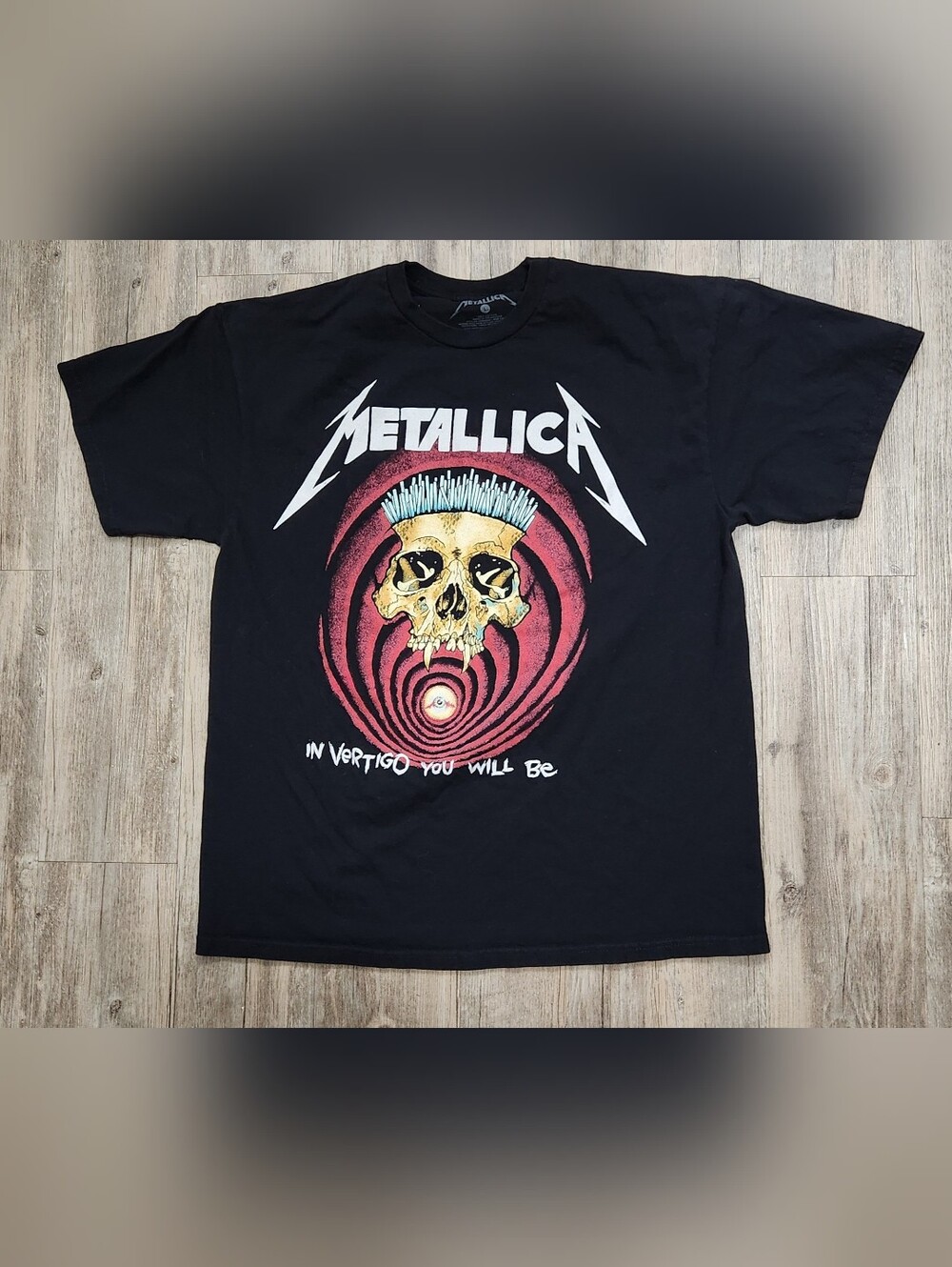 Metallica Shortest Straw In Vertigo You Will Be Shirt 2 Sided Large Black skull